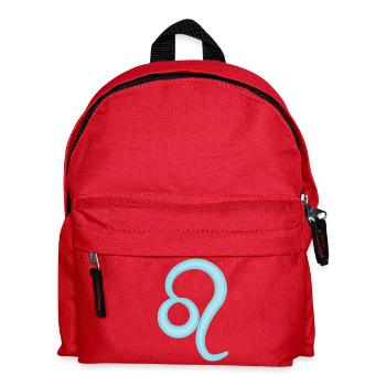 Leo Zodiac Sign Symbol Pastel Blue - Kids' Backpack - red - Front