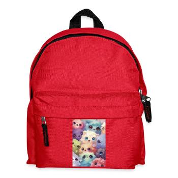 Adorable multicolored plush toys - Kids' Backpack - red - Front