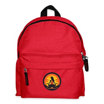Yoga Meditation Relax - Kinder Rucksack - Rot - Vorne