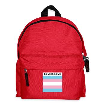Drapeau LOVE IS LOVE TRANS - Sac à dos Enfant - rouge - Devant