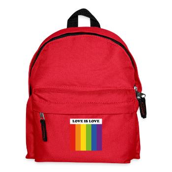 Drapeau LGBT LOVE IS LOVE - Sac à dos Enfant - rouge - Devant