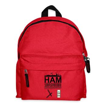 Hamburg Airport Flughafen - Kinder Rucksack - Rot - Vorne