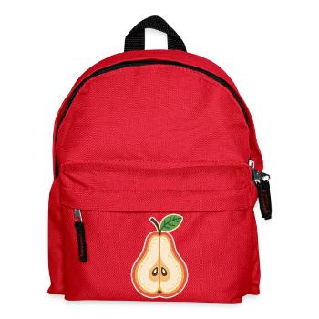 Juicy Pear Minimalist Fruit Graphic - Kids' Backpack - red - Front