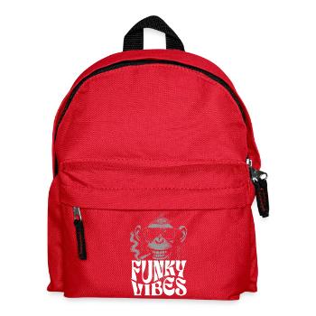 Monkey Funk Vibes - Kinder Rucksack - Rot - Vorne