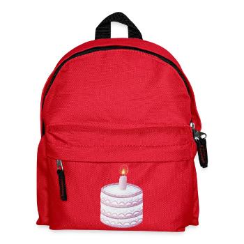 Gâteau d’anniversaire pastel avec bougie - Sac à dos Enfant - rouge - Devant