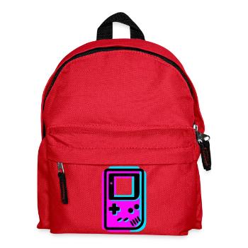 Retro Handheld Konsole Glitch - Kinder Rucksack - Rot - Vorne