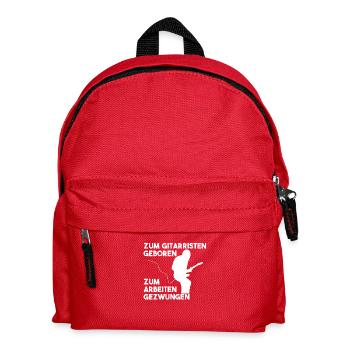 Zum Gitarristen geboren - Kinder Rucksack - Rot - Vorne