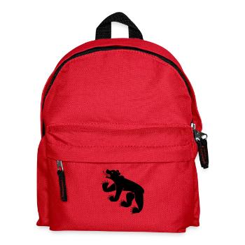 Zeichnung einer Bärensymbolflagge von Bern Schweiz - Kinder Rucksack - Rot - Vorne
