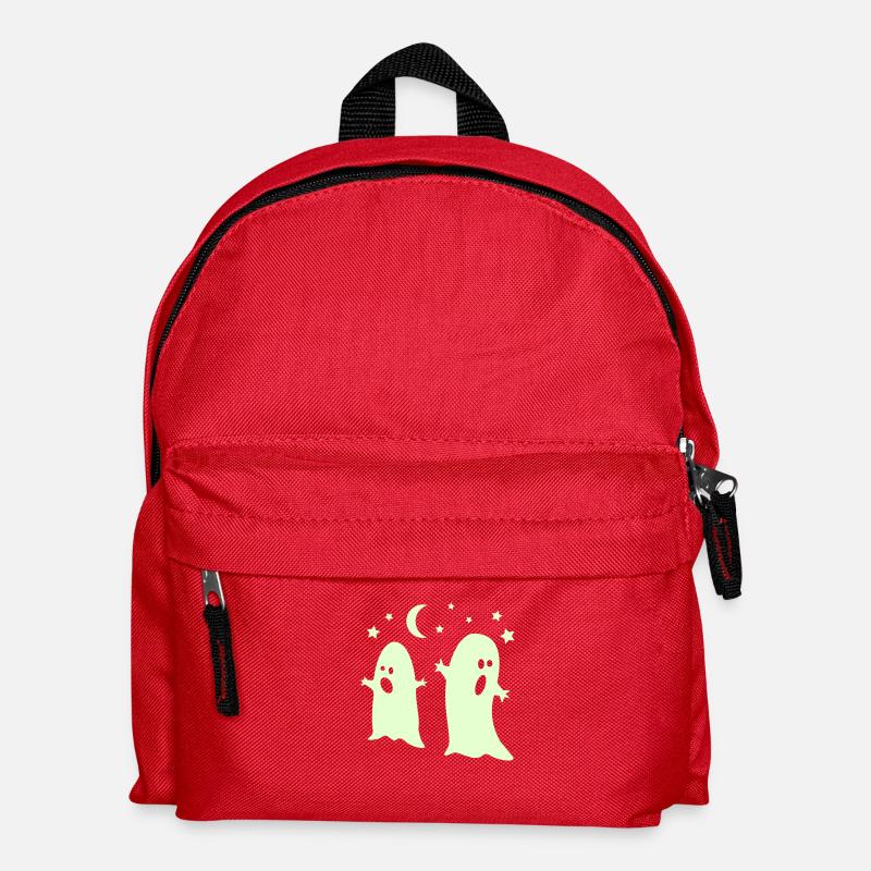 glow in the dark ghosts - Kinder Rucksack - Rot