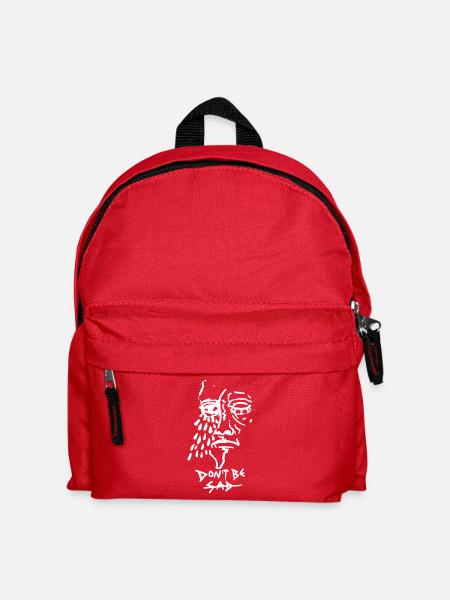 DONT BE SAD pic - Kinder Rucksack - Rot