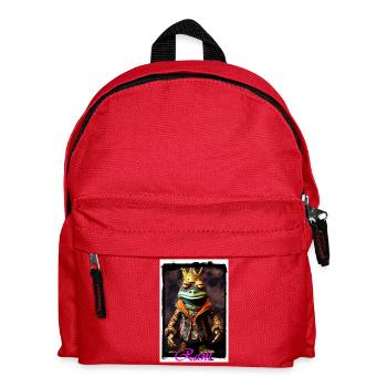 Frog Prince in Royal Robe Costume Design - Kids' Backpack - red - Front