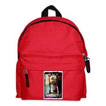 Handmade colorful rag doll street art urban - Kids' Backpack - red - Front