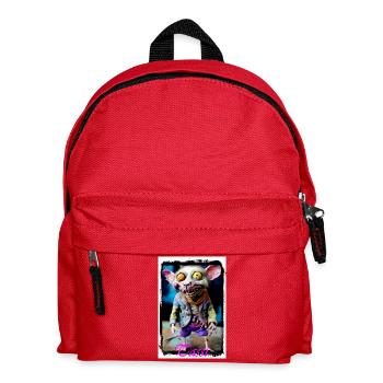 Fearless Mouse Character Illustration Punk Doll - Kids' Backpack - red - Front