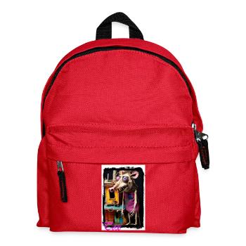 Imaginative mascot doll with colorful dress - Kids' Backpack - red - Front
