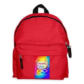 Unendlich feines farbenfrohes Design - Kinder Rucksack - Rot - Vorne