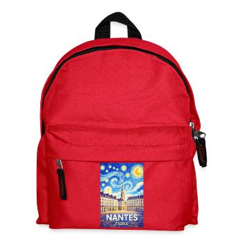 Nantes, Frankreich - Kinder Rucksack - Rot - Vorne