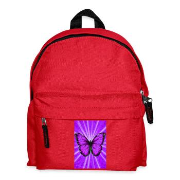 Schmetterling - Kinder Rucksack - Rot - Vorne