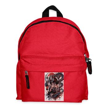 Oni Woman in the Dragon Spin - Kids' Backpack - red - Front