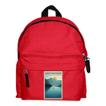 Lake Constance | Vintage Travel Poster - Kids' Backpack - red - Front