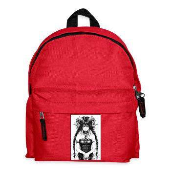 Hornige Gothic Sirene im Wasser - Kinder Rucksack - Rot - Vorne