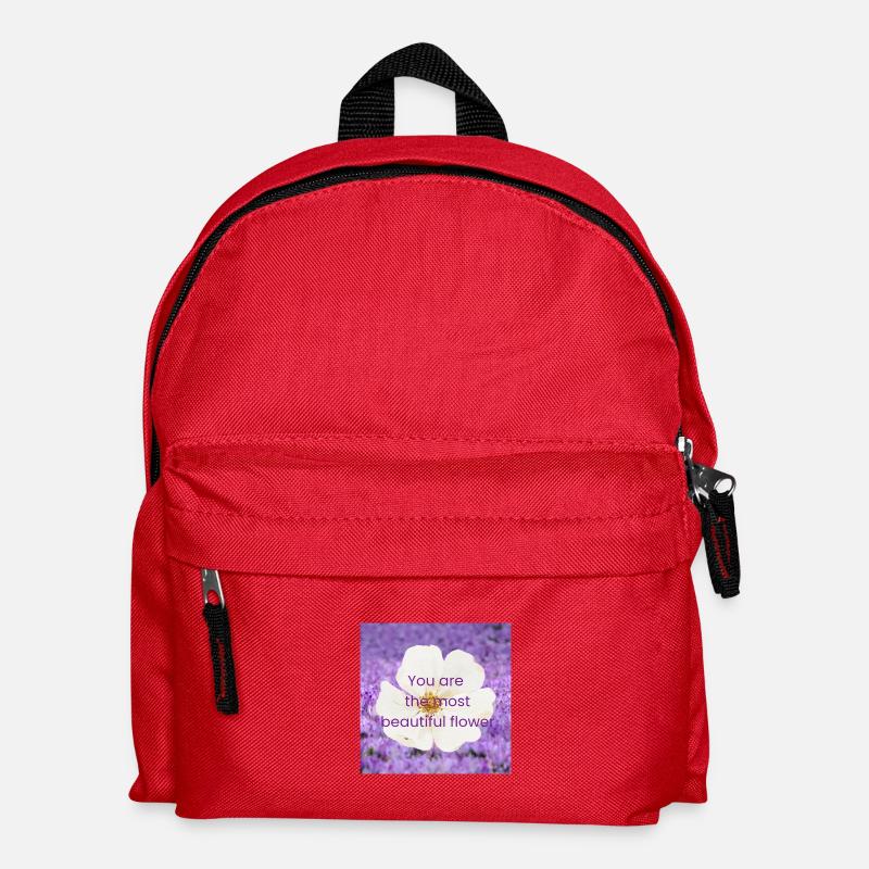 Die schönste Blume bist du - Kinder Rucksack - Rot