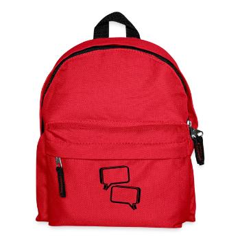 sprechblasen 3d - Kinder Rucksack - Rot - Vorne