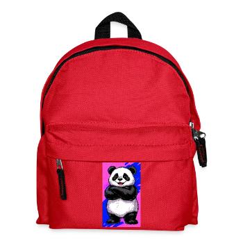 Panda - Kinder Rucksack - Rot - Vorne