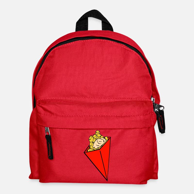 Pommes Frites - Kinder Rucksack - Rot