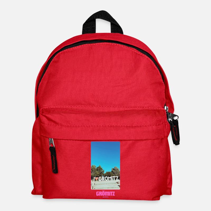 Grömitz _ Ostsee - Kinder Rucksack - Rot