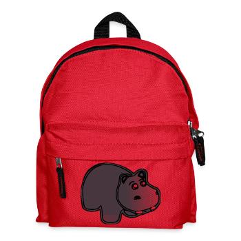 hippo nilpferd hippopotamus hippobath baby2 - Kinder Rucksack - Rot - Vorne