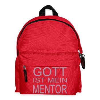 Gott ist mein Mentor - Kinder Rucksack - Rot - Vorne
