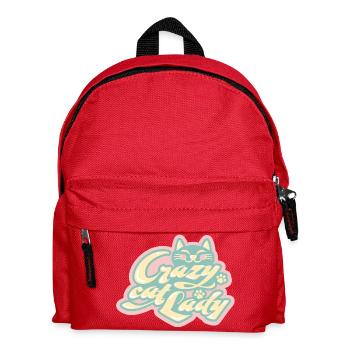 Crazy Cat Lady – Playful Cat Love - Kids' Backpack - red - Front