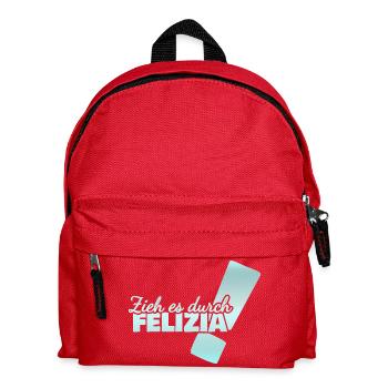 Vorname Felizia - Kinder Rucksack - Rot - Vorne
