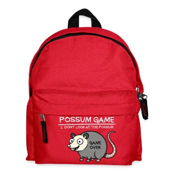 Possum Game Don't Look at the Possum Funny P - Kids' Backpack - red - Front