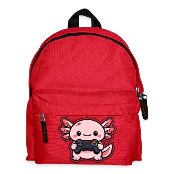 Axolotl de Kawaii avec contrôleur - Sac à dos Enfant - rouge - Devant