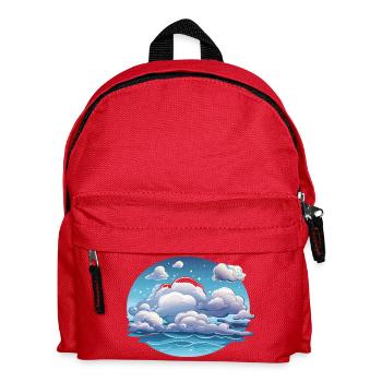 Nuages circulaires au-dessus de l’océan - Sac à dos Enfant - rouge - Devant