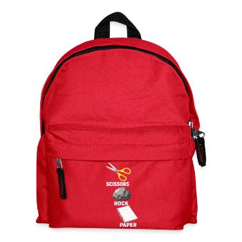 Scissors Stone Paper Scissors Rock Paper Game - Kids' Backpack - red - Front