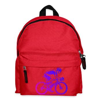 Road Bike Graphic for Road Bike - Kids' Backpack - red - Front
