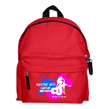 Master à la guitare - Bleu Rose Blanc - Sac à dos Enfant - rouge - Devant