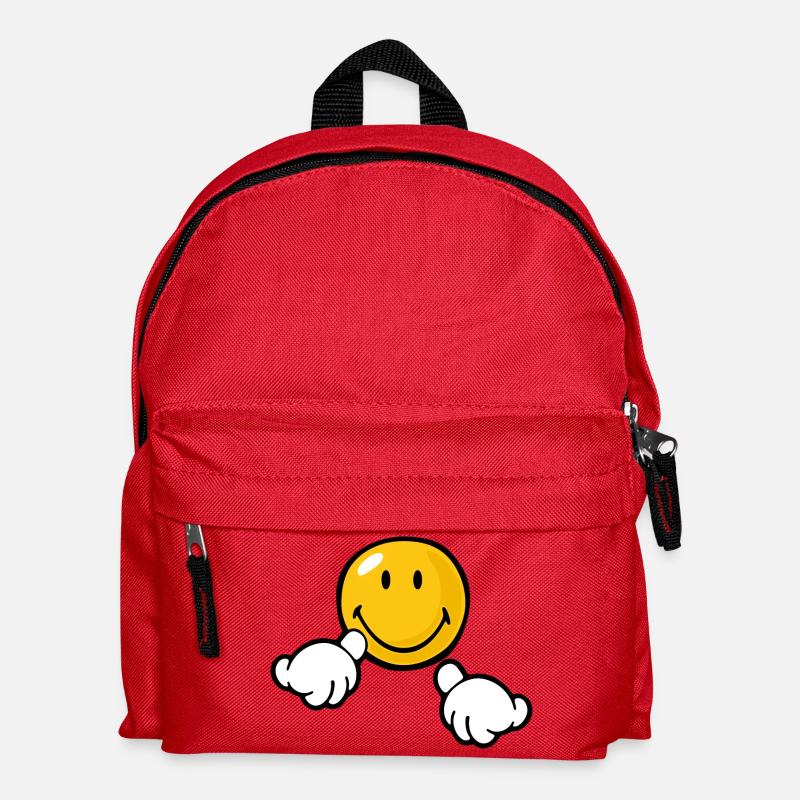 Smiley Attention - Kinder Rucksack - Rot