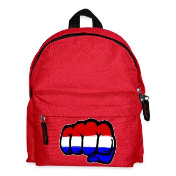 Holland Flagge Hand Faust - Kinder Rucksack - Rot - Vorne