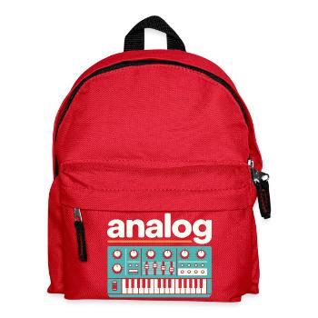 Analoger Synthesizer Retro Music - Kinder Rucksack - Rot - Vorne
