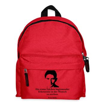 Kafka: A first sign of beginning knowledge - Kids' Backpack - red - Front