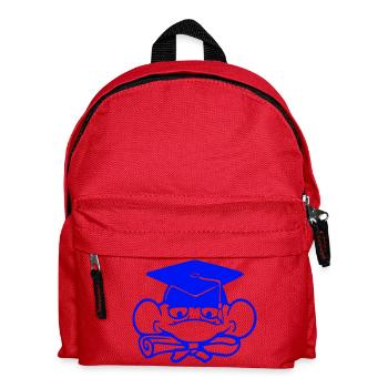 frog graduation high school diploma passed college cute - Kids' Backpack - red - Front