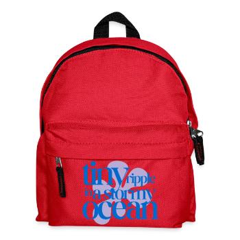 Tiny ripple in a stormy ocean (lavender) - Kids' Backpack - red - Front