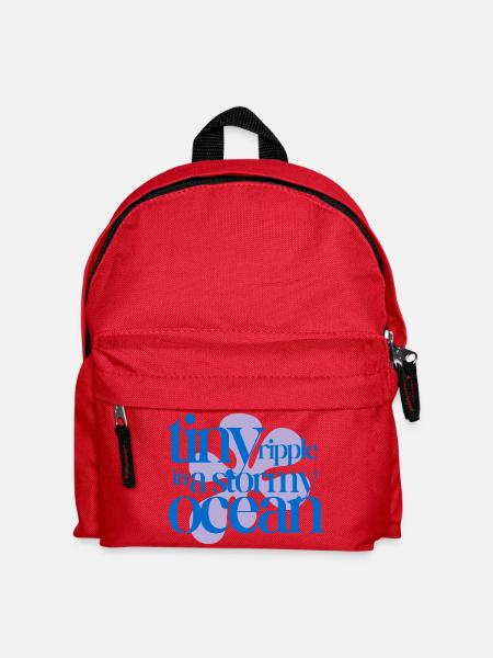 Tiny ripple in a stormy ocean (lavender) - Kids' Backpack - red