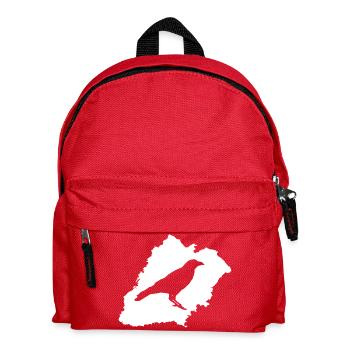 Kiersper Rauk mit Stadtsillhouette weiß - Kinder Rucksack - Rot - Vorne