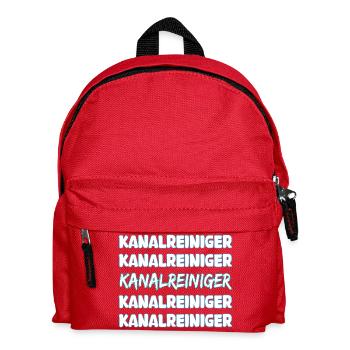 Beruf Kanalreiniger - Kinder Rucksack - Rot - Vorne