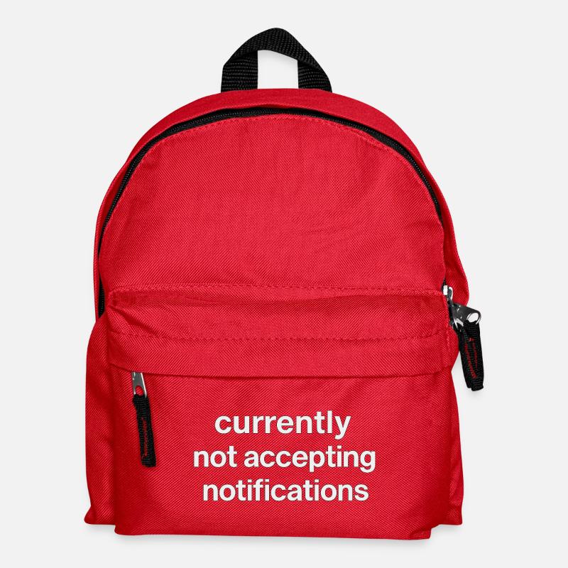 currently not accepting notifications - Kids' Backpack - red