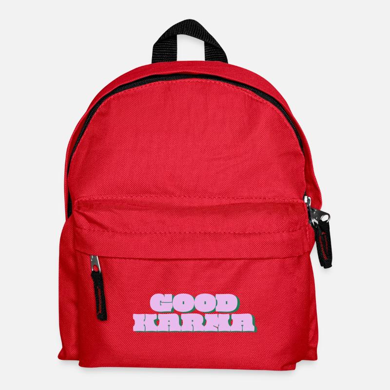Gutes Karma Retro Pop - Kinder Rucksack - Rot